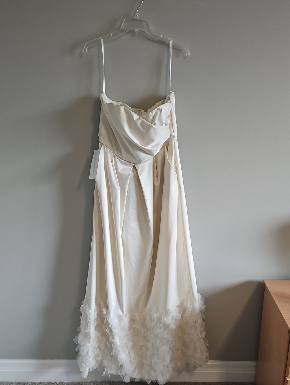 NWT Ivory The Limited Strapless Wedding Dress With Pockets And Bottom Detailing